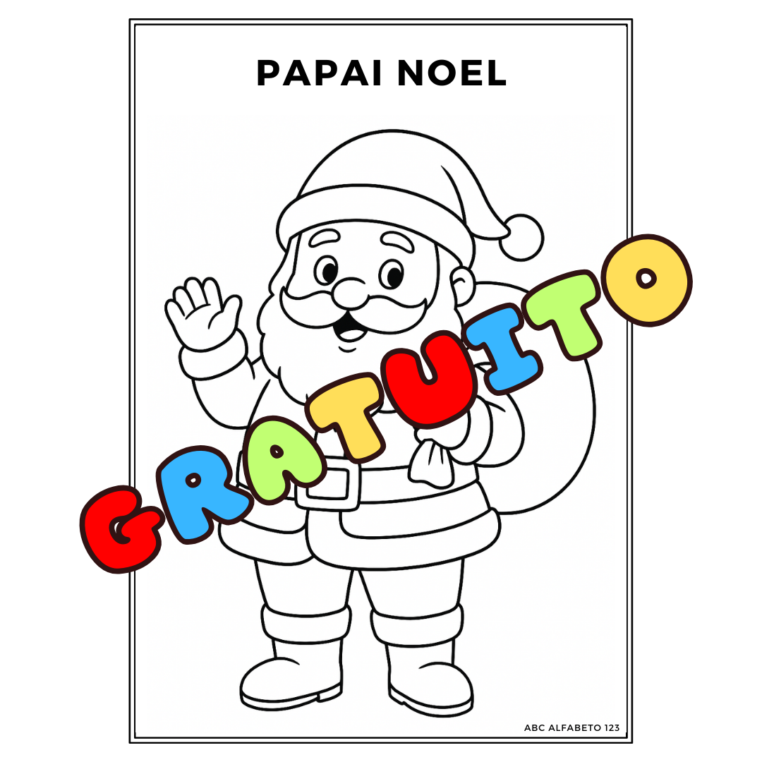PAPAI NOEL PARA COLORIR